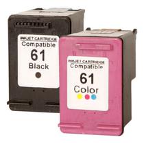 Par Cartucho Compatível 61 Preto + Color 3000 2050 1050 1051
