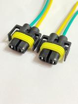 Par Chicote Soquete Conector Plug Fio H8 H9 H11