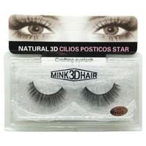 Par Cílios Postiços Mink 3D Natural Boneca Qualidade