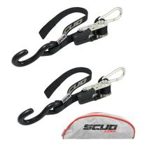 Par Cinta Extensor Esticador Catraca Mosquetão Gancho Scud