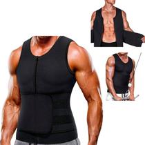 Par Colete De Compressão C/Faixa Abdominal Musculacao Queima Gordura Efeito Sauna Neoprene