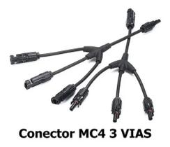 Par Conector Mc4 Y 3t Painel Solar 3 Vias Ligação Paralelo