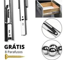 Par Corrediça Telescópica Light 30cm Aço 1,2 Incluso Parafuso Par Corrediça Telescópica Light 30cm Aço 1,2 Incluso Parafuso