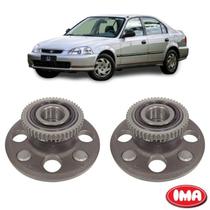 Par Cubo Da Roda Traseira Com Rolamento - Civic 1996 A 2000 - Al-959