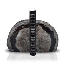 Par de 3-4 kg para suportes para livros Nature's Decorations Black Agate Geode