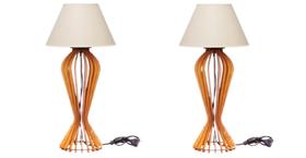 Par de Abajur Luminária 53cm Mod. Diamante Luxo Quarto Sala