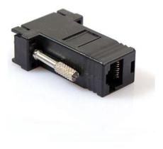 Par De Adaptador Extensor Vga Femea Via Cabo Rede Rj45