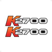 Par de Adesivo Compatível Com K2700 Bongo Emblema Lateral
