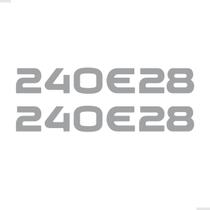Par De Adesivos 240E28 Para Tector Emblema Lateral Cinza