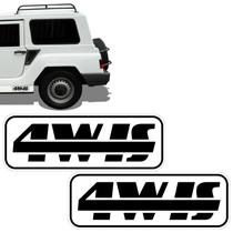 Par De Adesivos 4w Is Linha Gurgel Emblema Lateral Preto