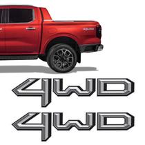 Par De Adesivos 4wd Ranger 2024 Emblema Lateral - Genérico