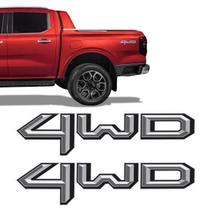 Par De Adesivos 4WD Ranger 2024 Emblema Lateral - Genérico