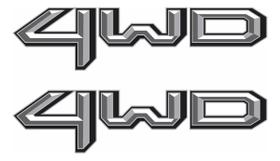 Par De Adesivos 4wd Ranger 2024 Emblema Lateral Wb573