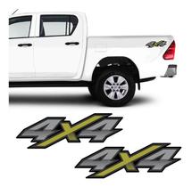 Par De Adesivos 4x4 Hilux Flex 2016 2017 2018 Emblema Verde Par De Adesivos 4x4 Hilux Flex 2016 2017 2018 Emblema Verde