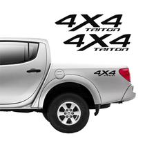 Par de adesivos 4x4 mitsubishi l200 triton lateral