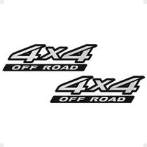 Par de Adesivos 4x4 Off Road Compatível Frontier 2009/2016