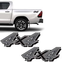 Par De Adesivos 4x4 Toyota Hilux 2021 Emblema Lateral