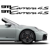Par De Adesivos 911 Carrera 4 S Para Porsche Lateral Preto