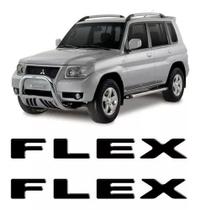 Par De Adesivos Capô Traseiro Mitsubishi Pajero Tr4 Flex P - Resitank