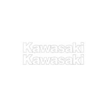 Par de Adesivos Compatível Kawasaki Branco Pérola BRN01