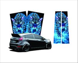 Par De Adesivos Decorativo Coluna De Porta Onça