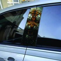 Par De Adesivos Decorativo Coluna De Porta Tigre