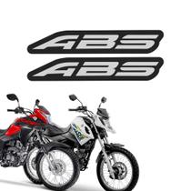 Par De Adesivos Emblema ABS Genérico Moto Resinado Cinza