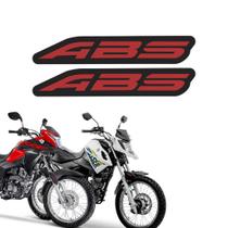 Par De Adesivos Emblema ABS Genérico Moto Resinado Vermelho