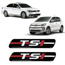 Par De Adesivos Emblema Coluna Tsi Vw Jetta Up Resinado