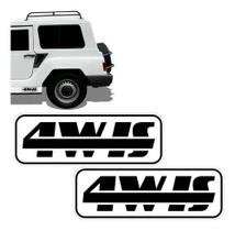 Par De Adesivos Emblema Lateral Jipe Gurgel 4wis Preto Par De Adesivos Emblema Lateral Jipe Gurgel 4wis Preto