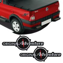 Par De Adesivos Emblema Original Adventure Fiat Strada