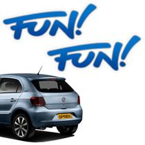 Par De Adesivos Fun! Gol G6 2015 Emblema Lateral Coluna Vw