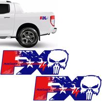 Par De Adesivos Fx4 Punisher Limited Edition Emblema Azul