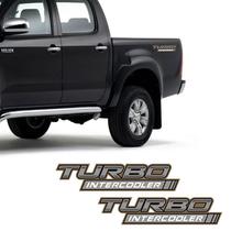 Par de Adesivos Hilux 2005/2008 Turbo Intercooler Dourado