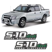 Par De Adesivos S10 2009/2011 Turbo Electronic 4x4 Verde