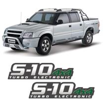 Par De Adesivos S10 2009/2011 Turbo Electronic 4x4 Verde