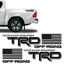 Par De Adesivos Trd Off Road EUA Hilux Emblema Lateral Preto