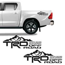 Par De Adesivos Trd Off Road Hilux Emblema Lateral Preto