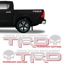 Par De Adesivos Trd Punisher Edition Hilux Lateral Cinza Par De Adesivos Trd Punisher Edition Hilux Lateral Cinza