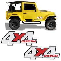 Par De Adesivos Troller 4x4 Gasolina 1995/ Lateral Refletivo