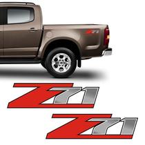 Par De Adesivos Z71 S10 Emblema Vermelho