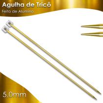 Par De Agulha De Tricô Alumínio - Círculo - 5,0Mm - Nybc