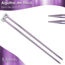 Par De Agulha De Tricô Alumínio - Círculo - 5,5Mm - Nybc