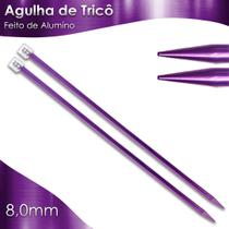 Par De Agulha De Tricô Alumínio - Círculo - 8,0Mm - Nybc