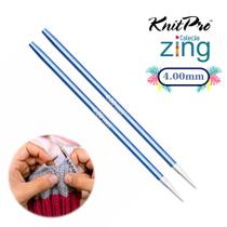 Par de Agulhas Intercambiáveis Tricô KnitPro Zing 4.00mm