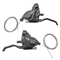 Par De Alavanca Trocador Rapid Fire 24 Velocidades Passador 3x8v Visor E Manete De Freio Bike Mtb