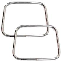 Par de Alças de Metal Retangular para Bolsas 11 x 8cm - Círculo Par de Alças de Metal Retangular para Bolsas 11 x 8cm - Círculo