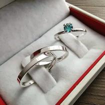 Par de aliança 4 mm polida lisa