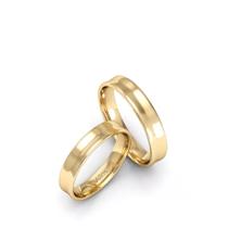 Par de aliança Côncavas em ouro 18k