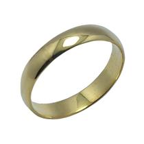 Par de Aliança Meia Cana Tradicional Ouro 18K 750 WG Par de Aliança Meia Cana Tradicional Ouro 18K 750 WG